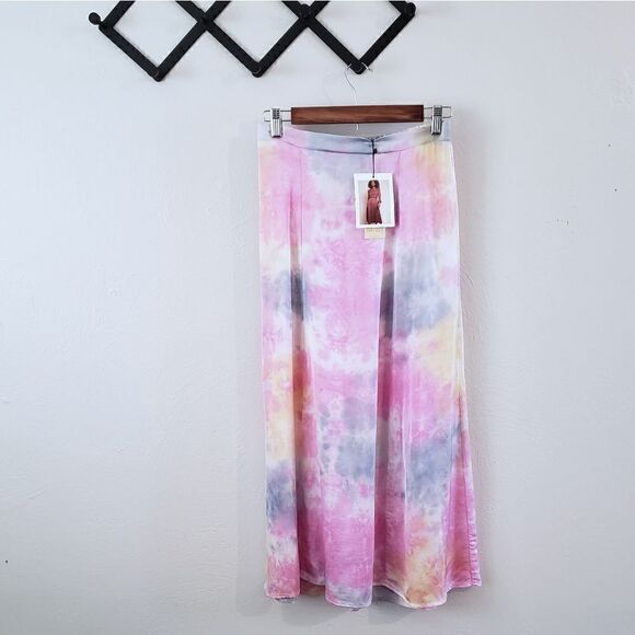 Nation LTD Juliana Midi Skirt In Topanga Canyon Tie Dye Size Small NWT - Picture 7 of 10